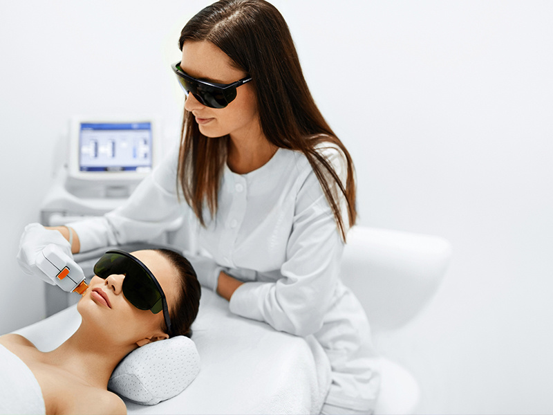 Medical laser spot removal